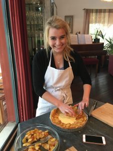 Madeline from Ithica creating our dessert!