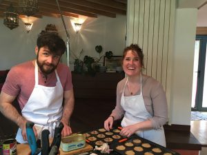 Grace and Eric from Alaska creating killer tartlets