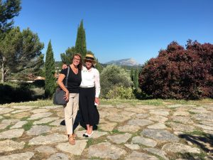 Liza and Diana with Sainte Victoire